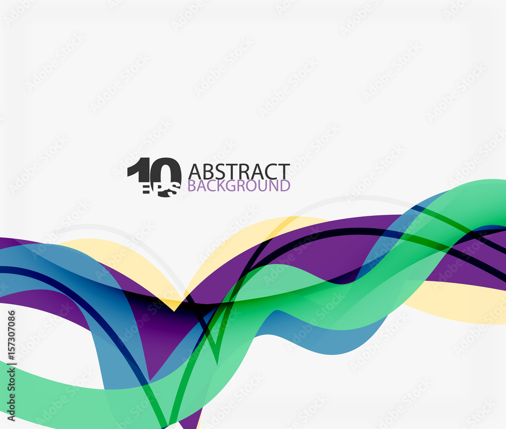 Vector wave lines abstract background