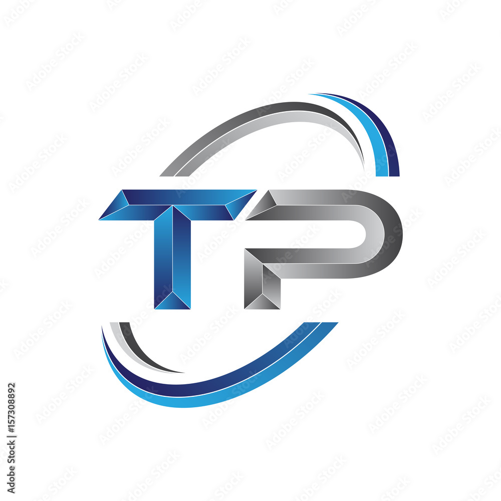 Simple initial letter logo modern swoosh TP Simple initial letter logo modern swoosh TP