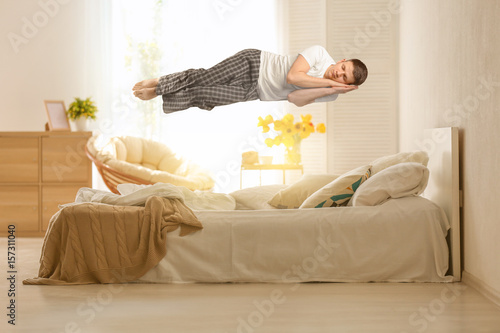 Sleep paralysis concept. Yo...