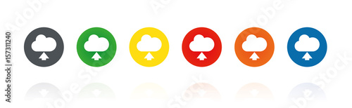 Cloud Upload - Farbige Buttons