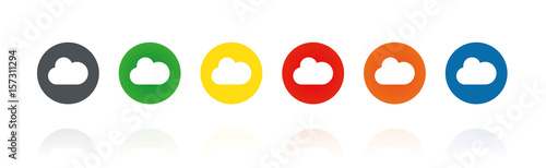 Cloud - Farbige Buttons
