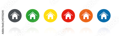 Haus - Farbige Buttons