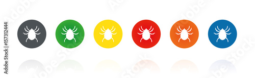 Zecke - Allergie - Farbige Buttons