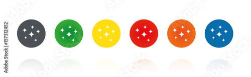 Glitzer - Farbige Buttons