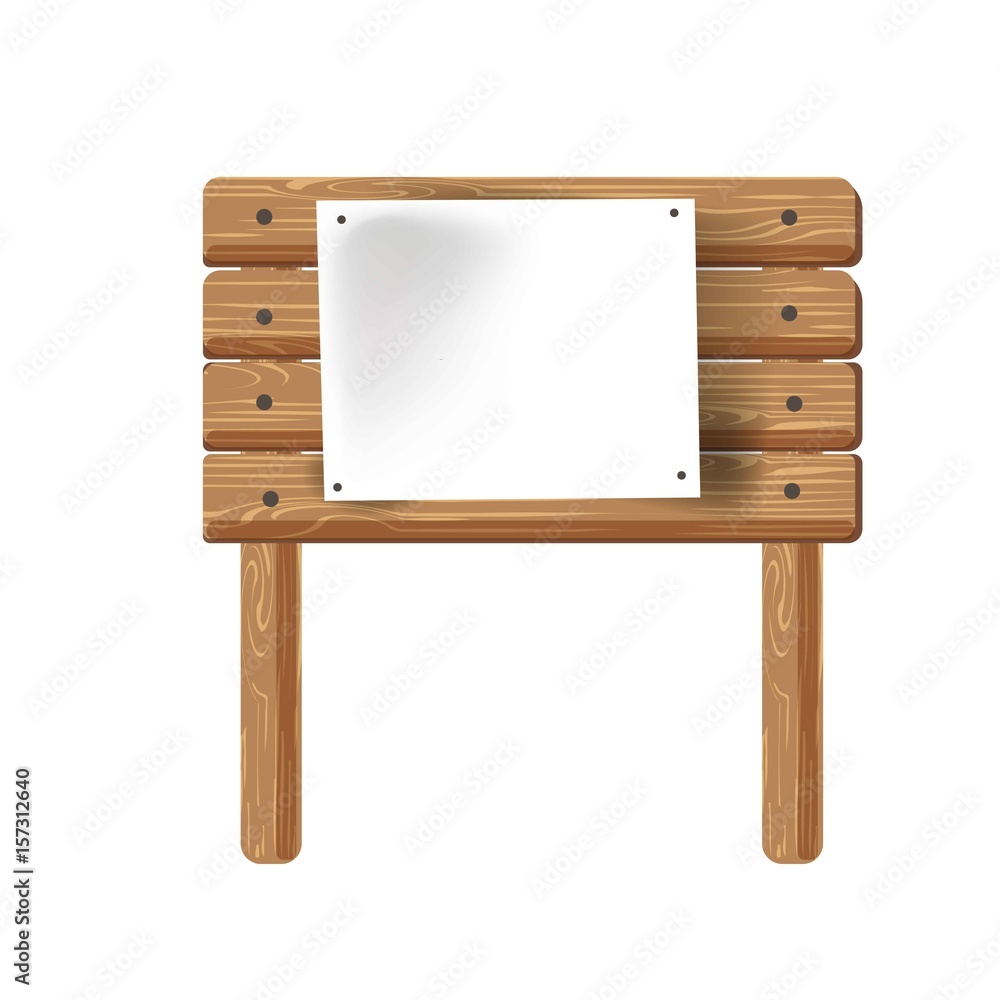 Wooden signage or advertising sign vector icon Wooden signage or advertising sign vector icon