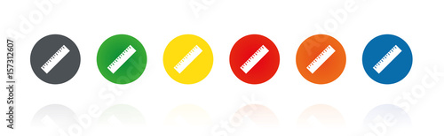 Lineal - Farbige Buttons