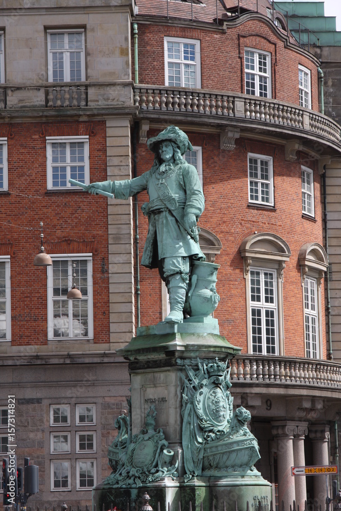 Statue of Danish-Norwegian admiral Niels Juel in Copenhagen, Denmark