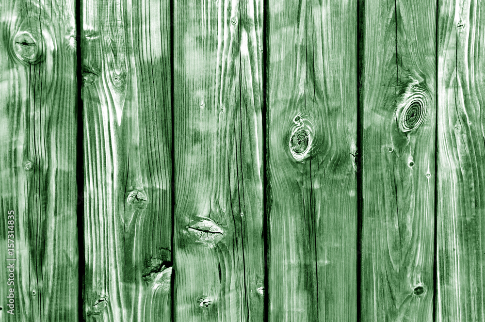 Green toned wood fence pattern. Green toned wood fence pattern.