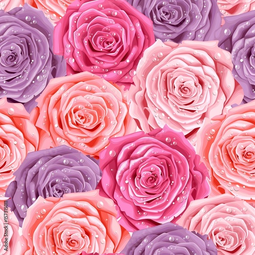 Beautiful roses seamless