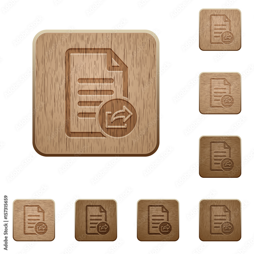 Export document wooden buttons Export document wooden buttons