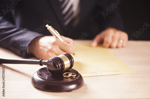 Photos Judge with gavel on table