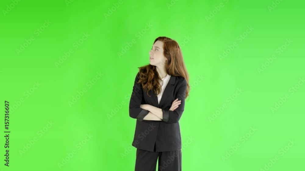 caucasian woman studio greenscreen isolated sexy skinny 20s 4k business caucasian woman studio greenscreen isolated sexy skinny 20s 4k business