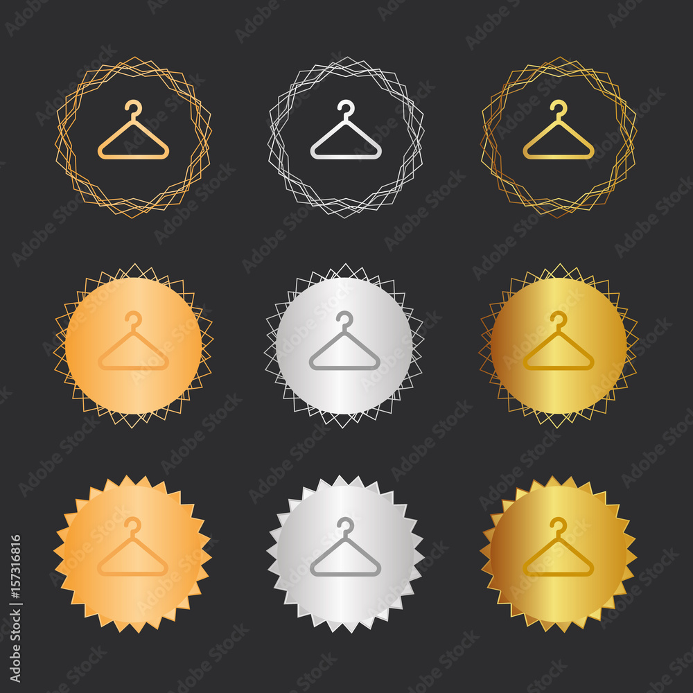 Kleiderbügel - Bronze, Silber, Gold Medaillen Stock-Vektorgrafik | Adobe  Stock