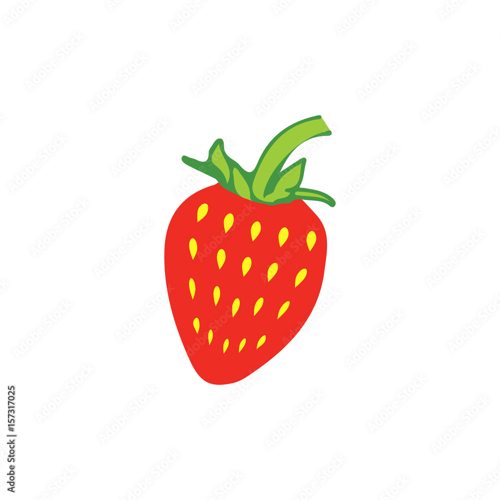 Red Strawberry icon, isolated background.Vector illustration Red Strawberry icon, isolated background.Vector illustration