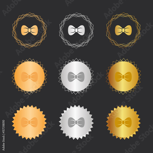 Schleife - Bronze, Silber, Gold Medaillen
