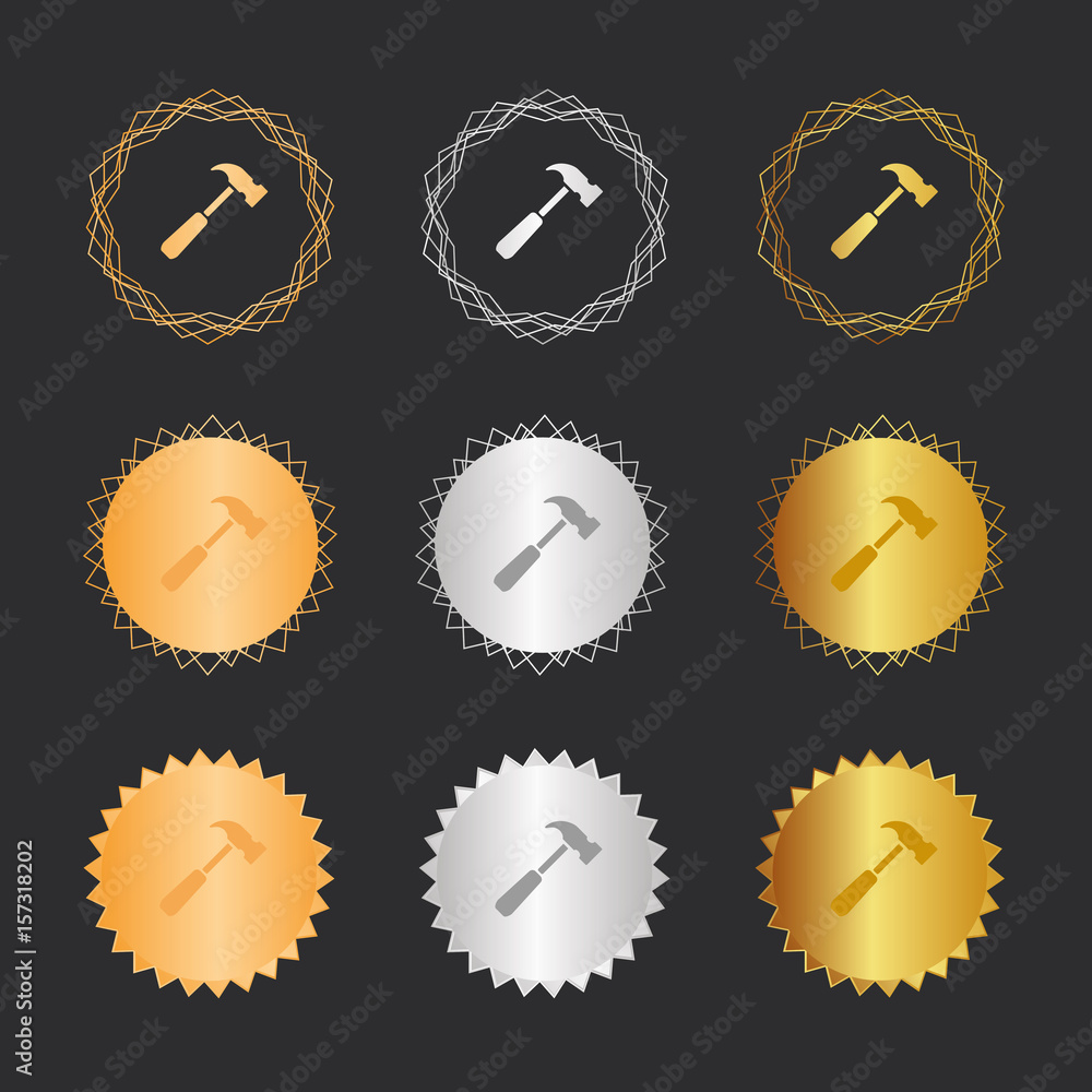 Hammer - Bronze, Silber, Gold Medaillen Hammer - Bronze, Silber, Gold Medaillen