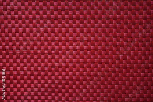 Background of Red Textile Canvas closeup