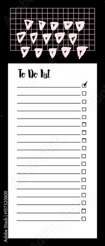 To Do List Template. Hand drawn creative vector design.