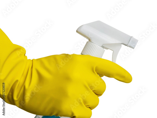 Wallpaper Mural Hand in glove with spray clean Torontodigital.ca
