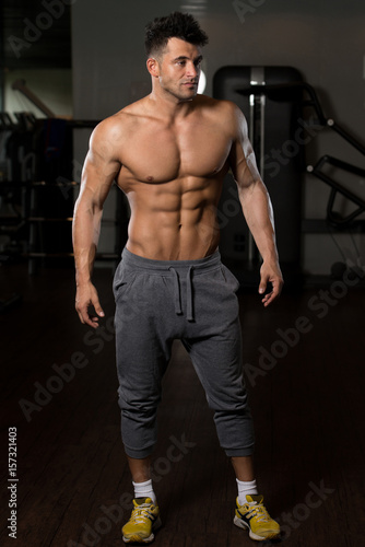 Man Showing Abdominal Muscle