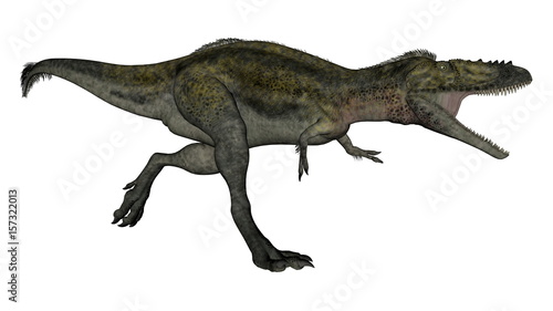Alioramus dinosaur running - 3D render © Elenarts