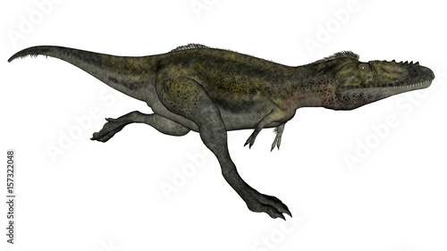 Alioramus dinosaur running - 3D render