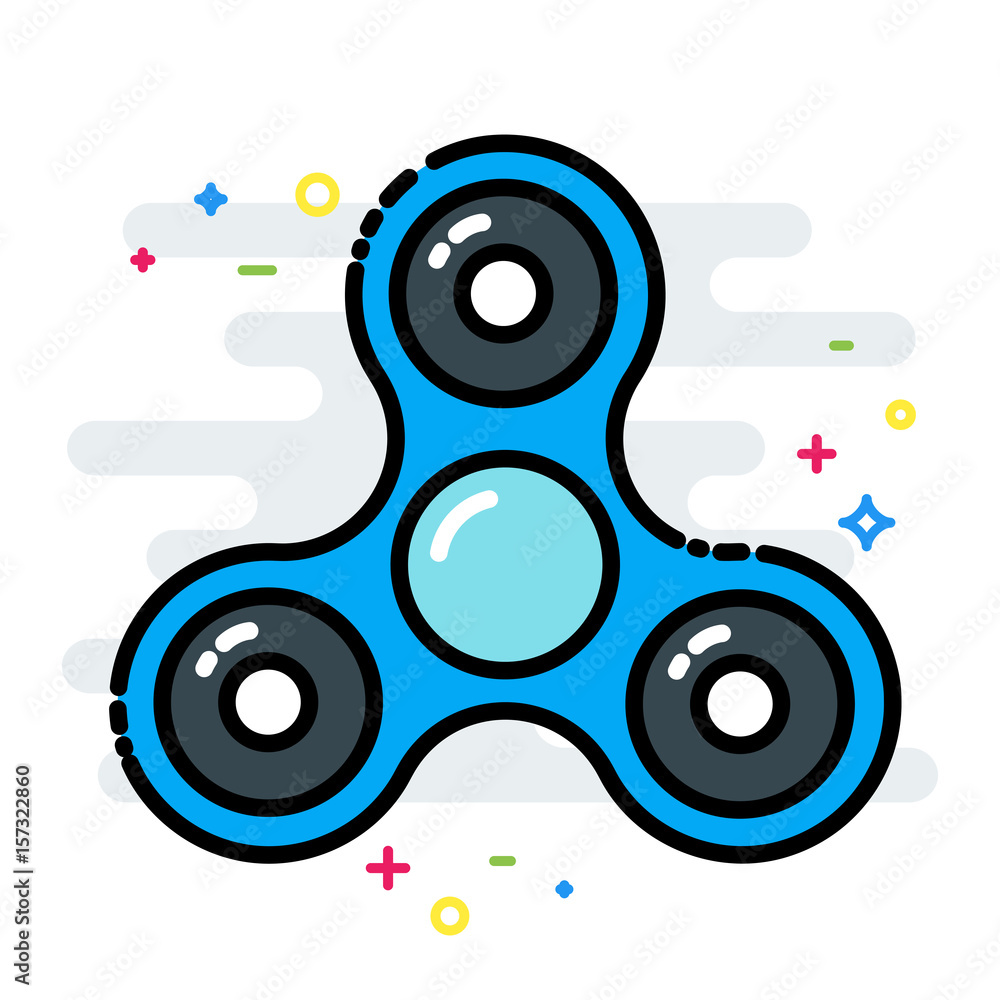fidget colorful line isolated vector style Stock Vector | Adobe Stock