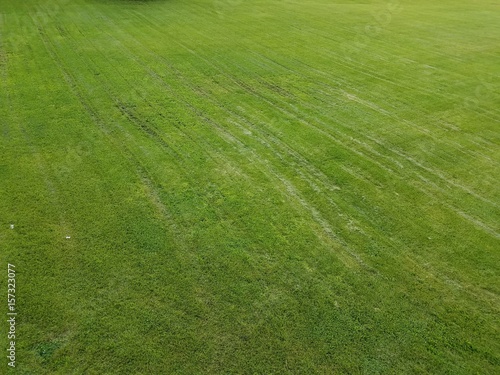 recently mowed grass field
