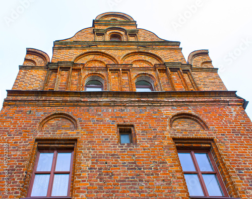 The fasade of old house at the street of Old Town in Kaunas