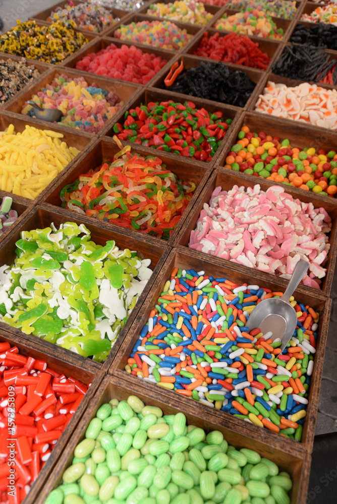 Süßigkeuten auf einem Markt