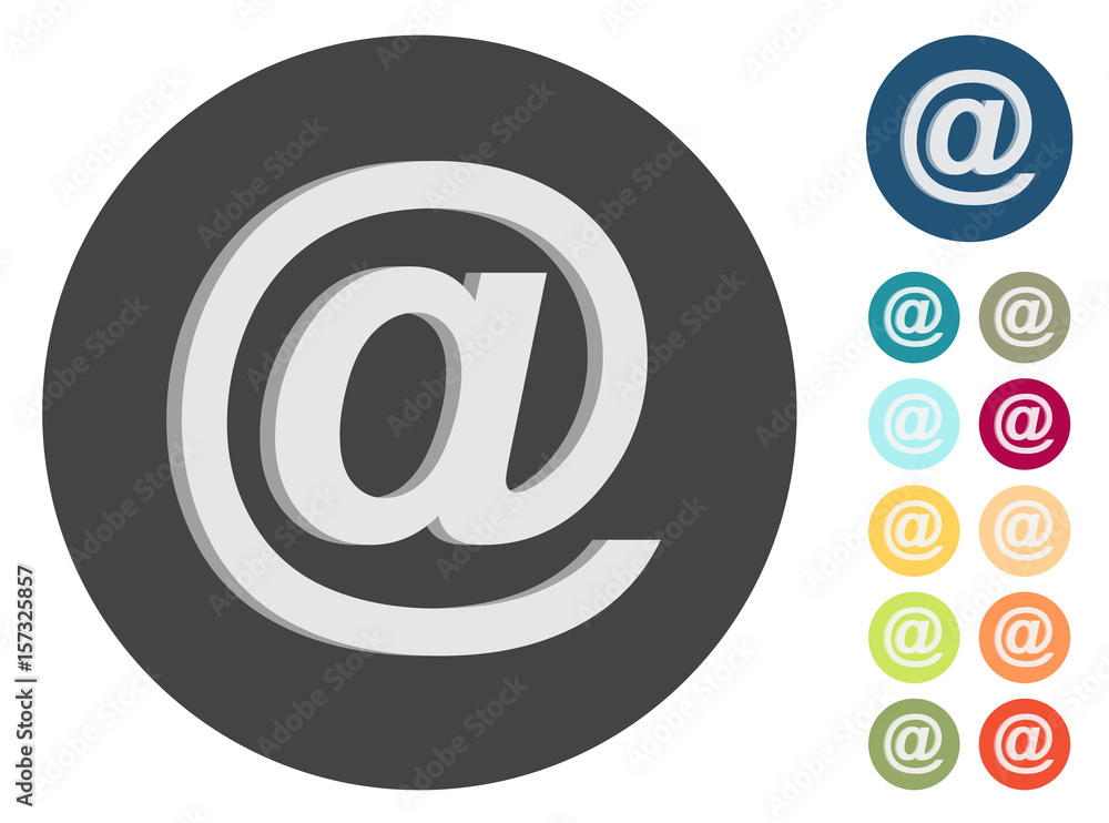 3D Icons - At-Zeichen - Email 3D Icons - At-Zeichen - Email