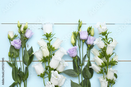 Arranged bunch of fieldflowers with a emptycopy space background  