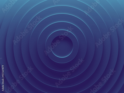 Blue rings. Abstract geometric background texture works good for text and website backgrounds, poster and mobile application. 3D illustration.