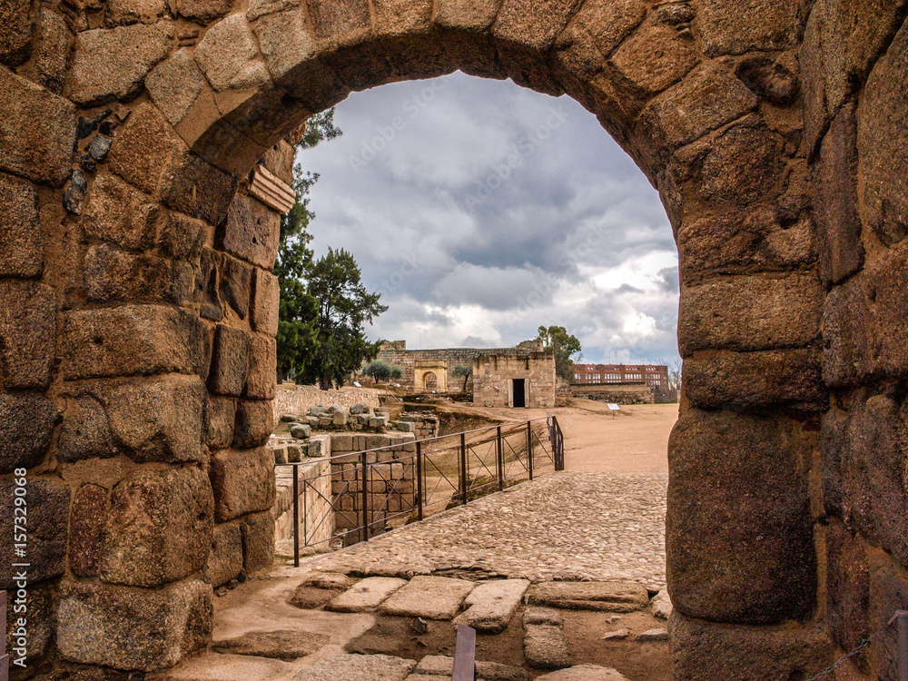 Entrance of Alcazabar of Merida, Spain