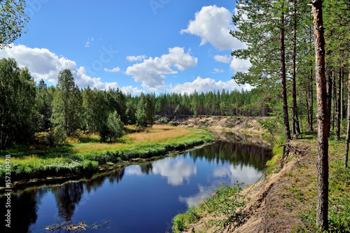 Fototapeta Naklejka Na Ścianę i Meble -  River Chirko-Kem. Karelia, Russia