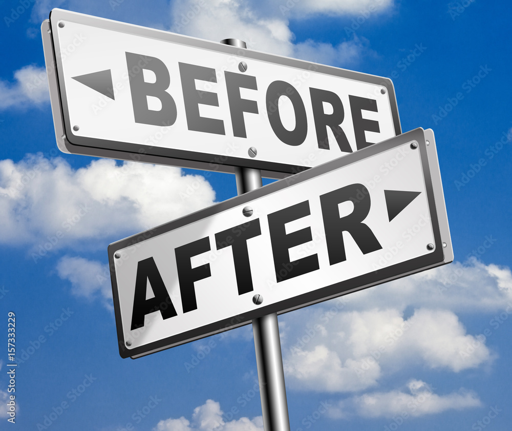 Obraz premium before after comparison