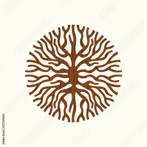 Tree root concept nature symbol illustration