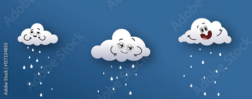 Nubes infantiles lloviendo