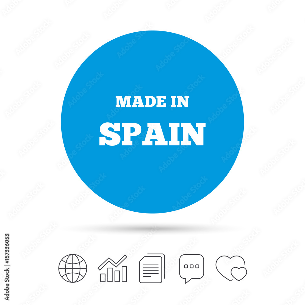 Made in Spain icon. Export production symbol. Made in Spain icon. Export production symbol.