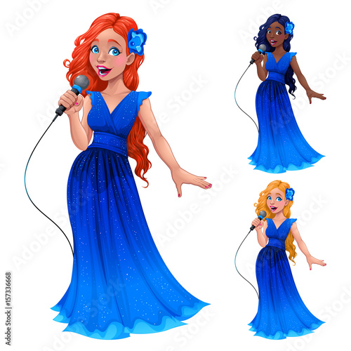 Young singers in different colors
