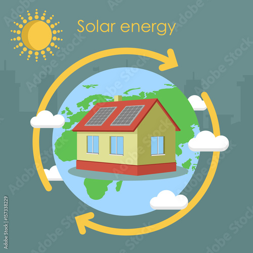 Solar energy house panel