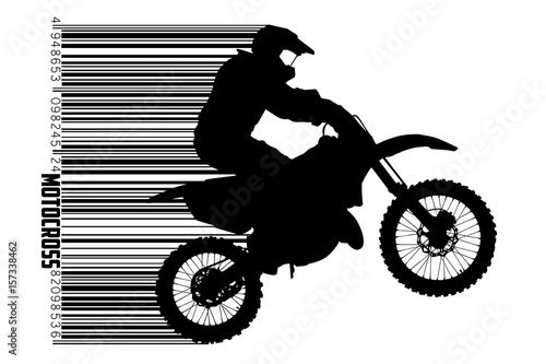 Motocross drivers silhouette. Vector illustration