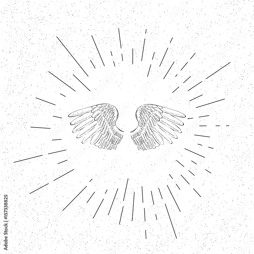 Symbol of Freedom Wings of Freedom Icon Concept Vector Illustration