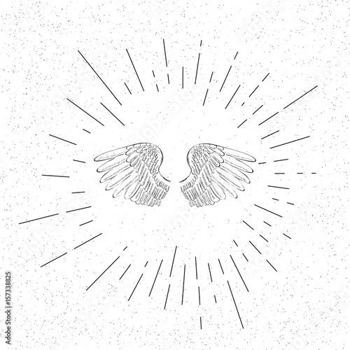 Symbol of Freedom - Wings of Freedom Icon Concept -  Vector Illustration 