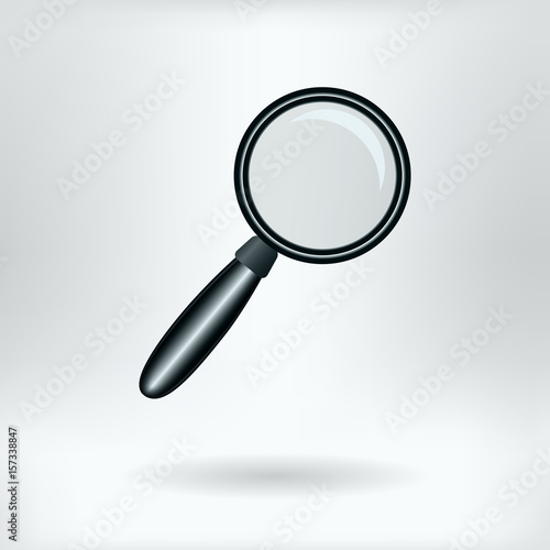 Symbol of Magnifier - Magnifying Glass Research Icon Concept - Vector Illustration 