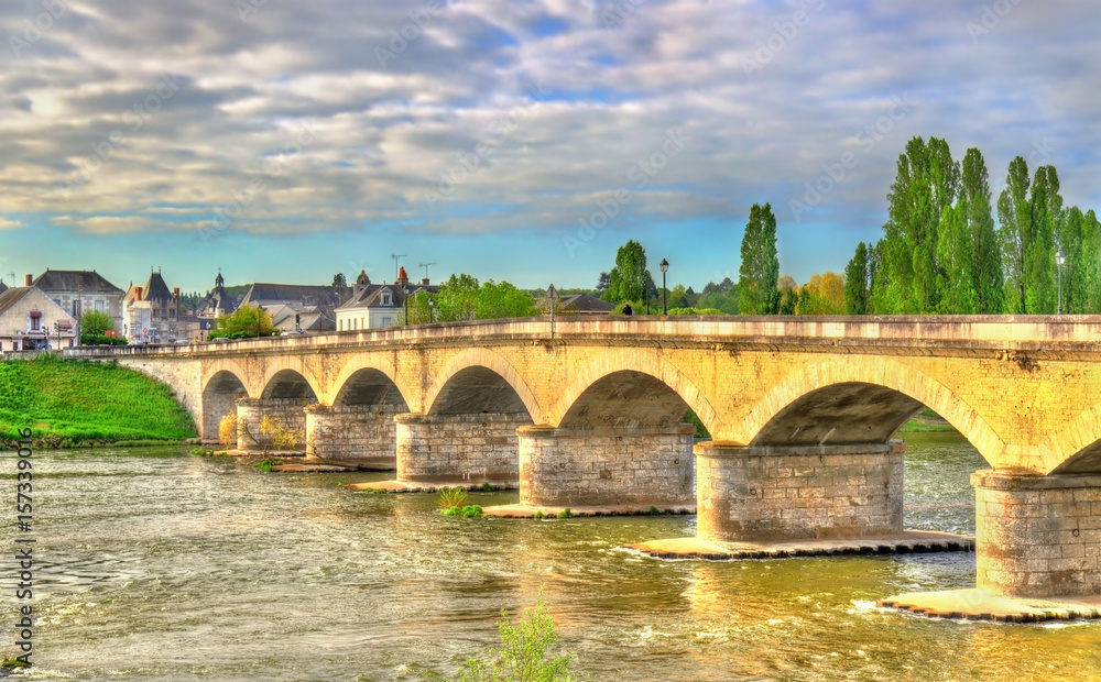 Marechal Leclerc Bridge across the Loire in Amboise, France
