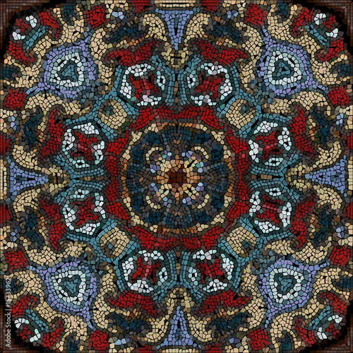 Vector  Ceramic Patterned Mosaic Smalt Majolica Illustration