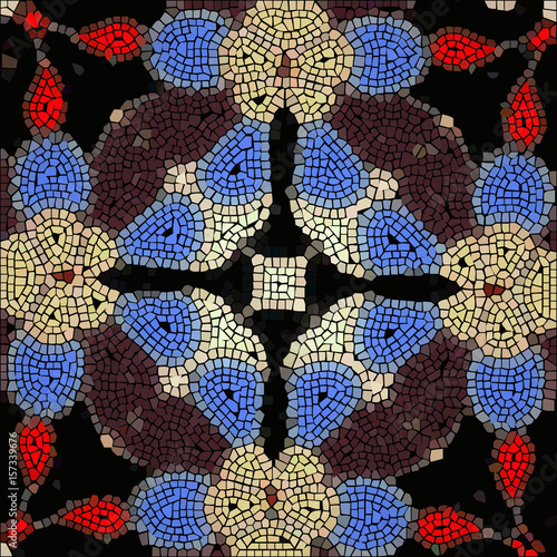 Vector  Ceramic Patterned Mosaic Smalt Majolica Illustration
