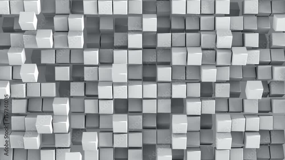 White boxes extruded mosaic. Geometric 3D render animation. Computer generated seamless loop abstract background 4k UHD (3840x2160)
White boxes extruded mosaic. Geometric 3D render animation. Computer generated seamless loop abstract background 4k UHD (3840x2160)