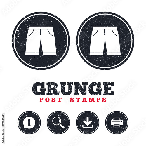 Men's Bermuda shorts sign icon. Clothing symbol.